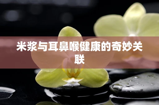米浆与耳鼻喉健康的奇妙关联