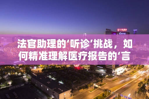 法官助理的‘听诊’挑战，如何精准理解医疗报告的‘言外之意’？
