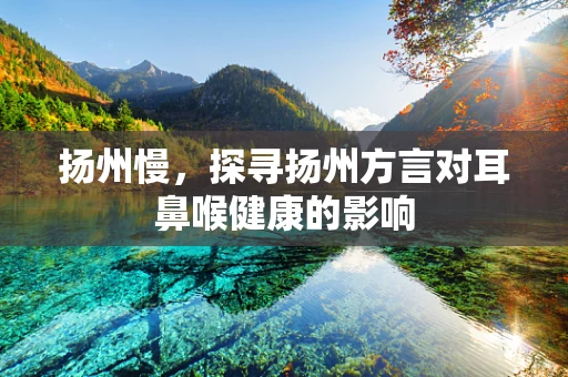 扬州慢，探寻扬州方言对耳鼻喉健康的影响
